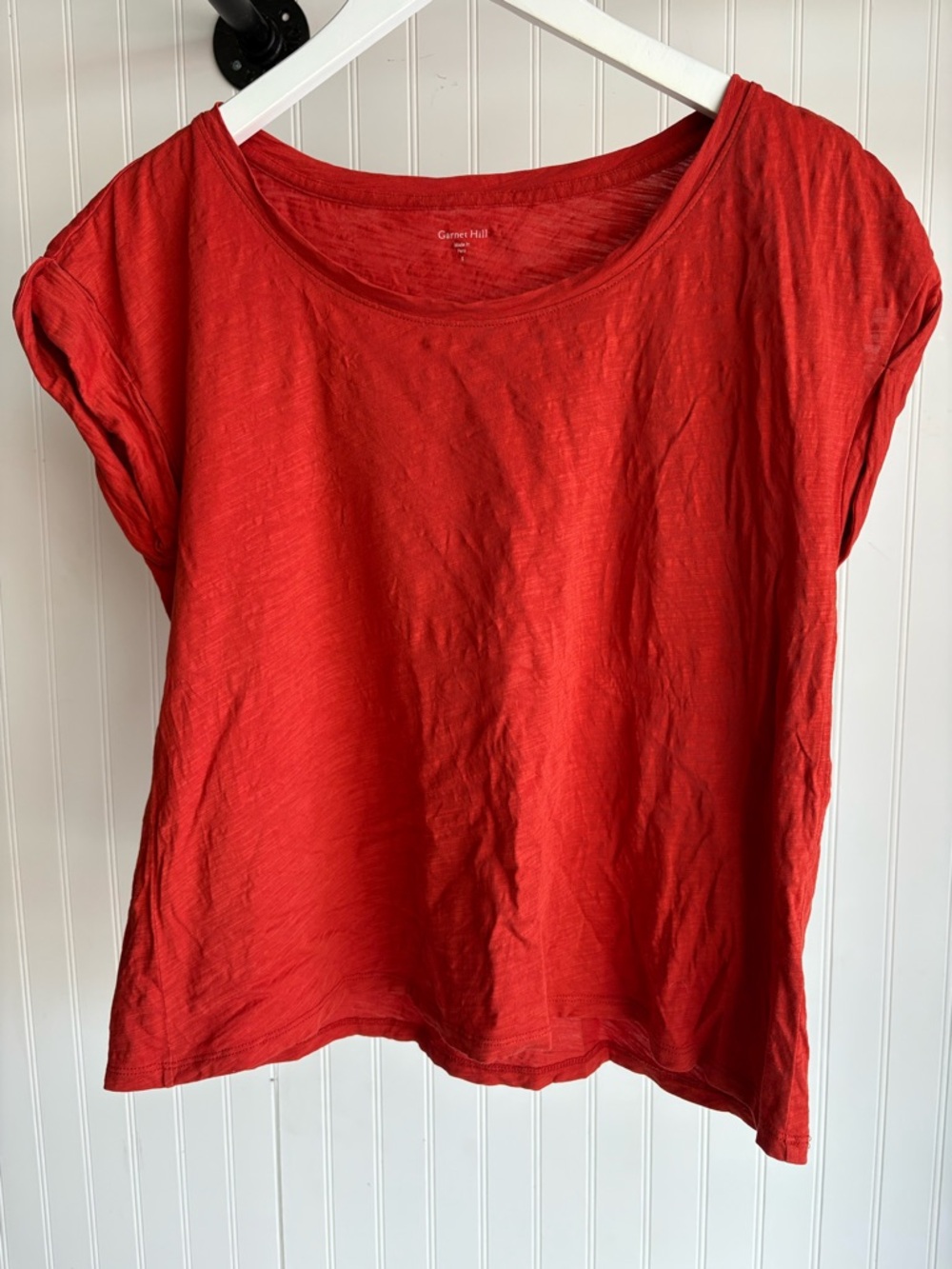 PIMA COTTON GARNET HILL SMALL ✨ adult slub tee burnt orange VGUC